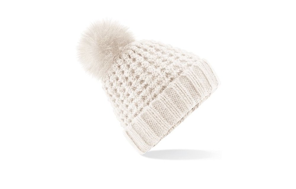 Gebreide Muts Fur Pom Pom Gebreide Muts Fur Pom Pom