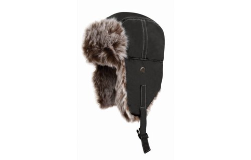 Classic Sherpa Hat met bontvoering Black