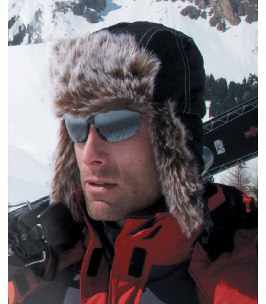 Classic Sherpa Hat met bontvoering Black