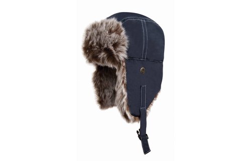 Classic Sherpa Hat met bontvoering Navy Blauw