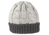 Grof gebreide Muts met boord Grijs