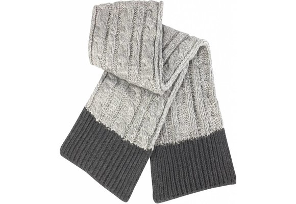 Grof gebreide Sjaal Grijs