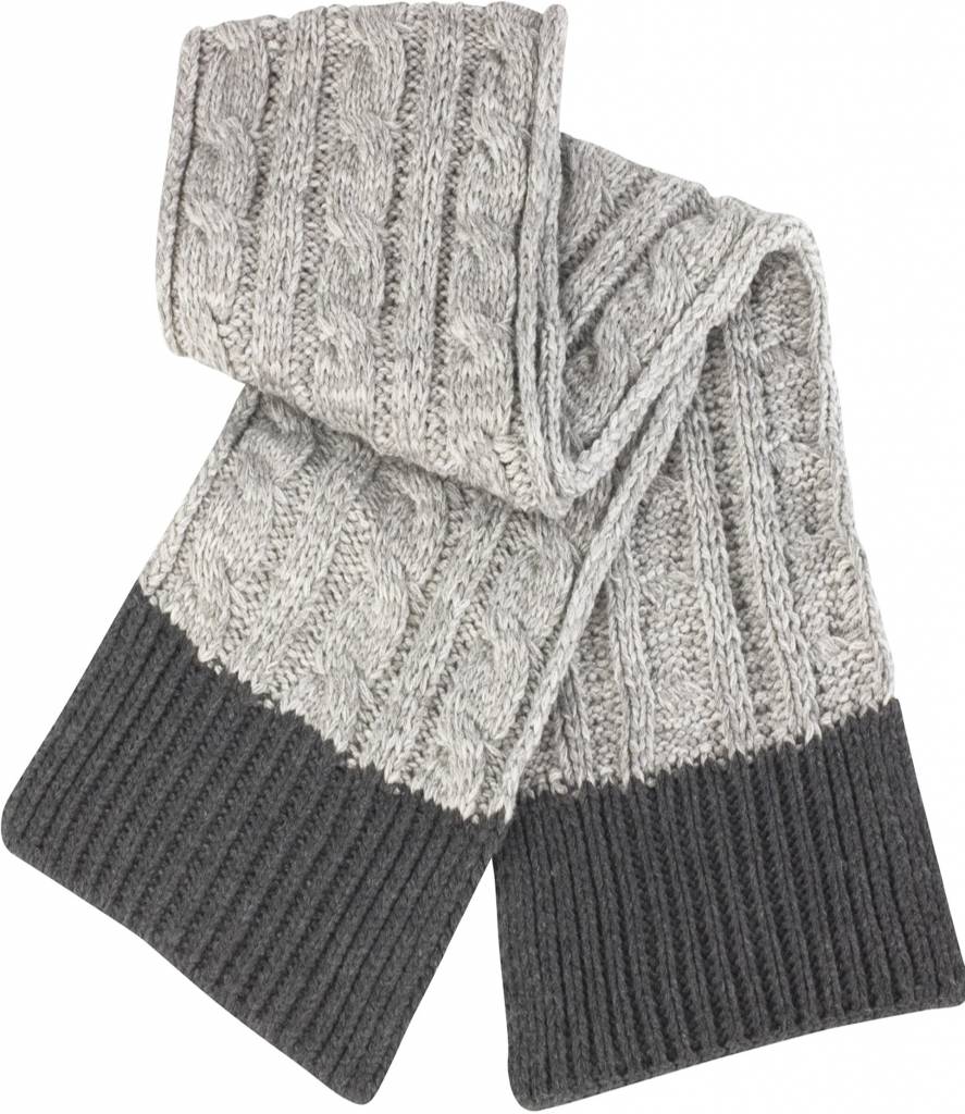 Grof gebreide Sjaal Grijs