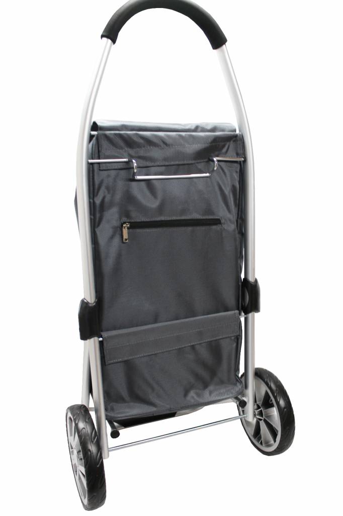 Boodschappentrolley Grey 48 L.Inklapbaar Aluminium Boodschappentrolley Grey 48 L.Inklapbaar Aluminium