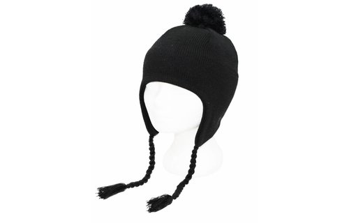 Gebreide Peru Muts Unisex Zwart