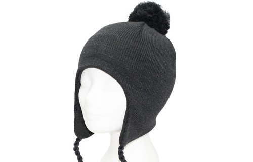 Gebreide Peru Muts Unisex Grijs Gebreide Peru Muts Unisex Grijs