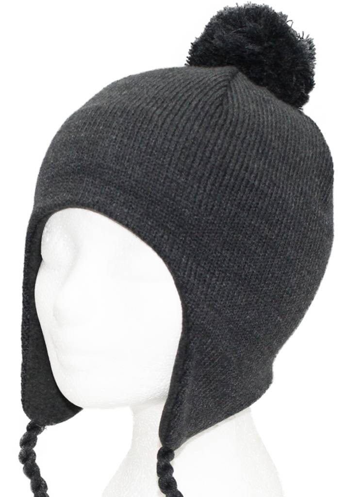 Gebreide Peru Muts Unisex Grijs Gebreide Peru Muts Unisex Grijs