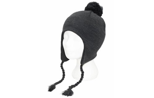 Gebreide Peru Muts Unisex Grijs Gebreide Peru Muts Unisex Grijs