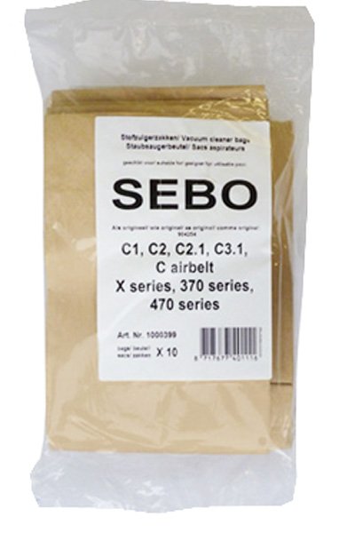 Stofzuigerzakken SEBO C / X / XP Series, Kunststof aansluiting