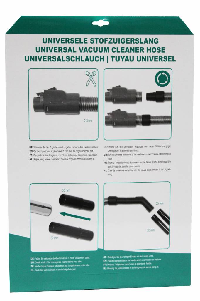 Stofzuigerslang compleet "universele reparatieset"