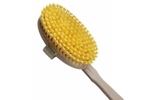 Badborstel in kunststofvezels met afneembare steel Badborstel in kunststofvezels met afneembare steel