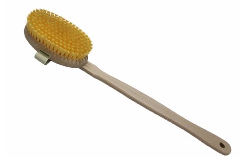 Badborstel in kunststofvezels met afneembare steel Badborstel in kunststofvezels met afneembare steel