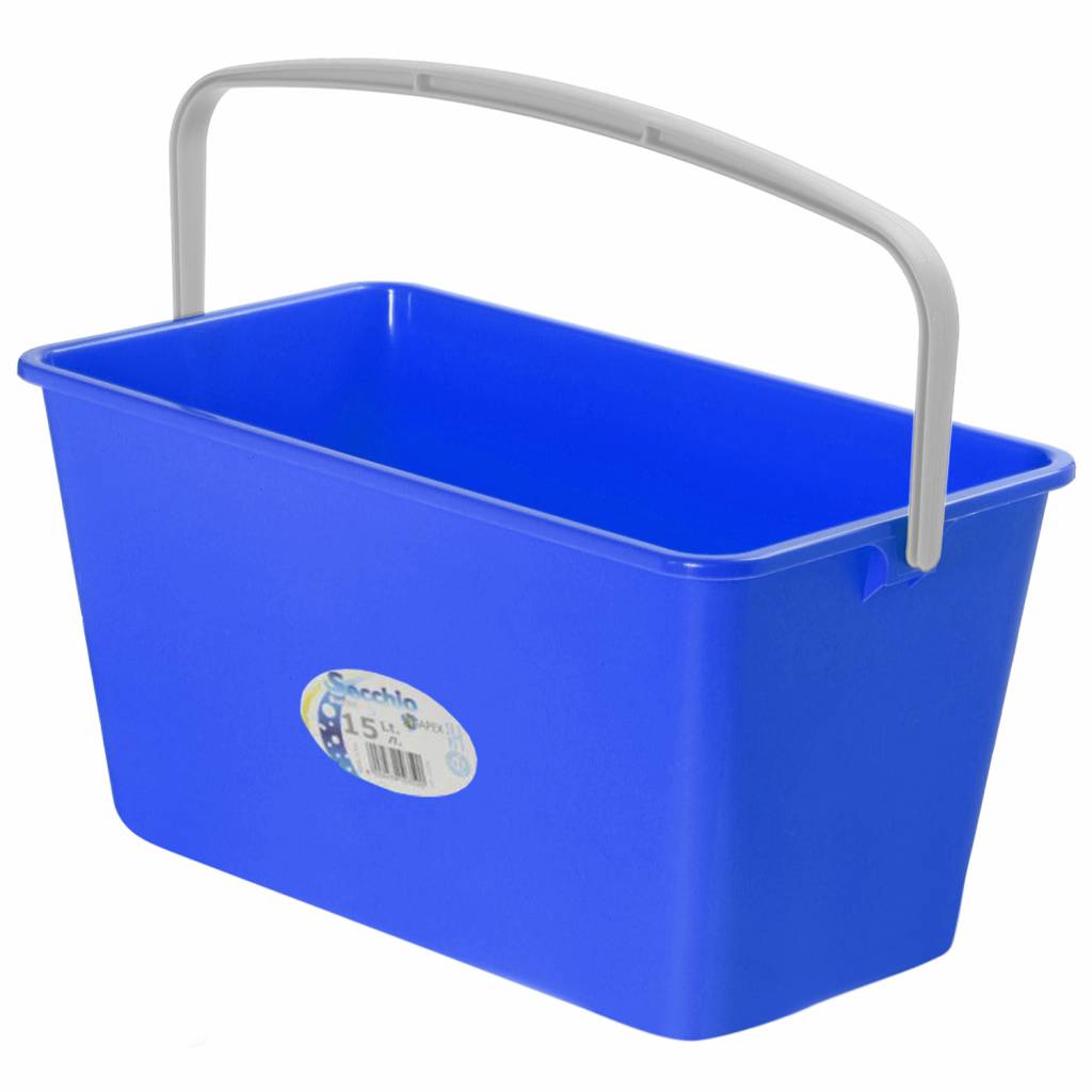 Emmer rechthoekig 15 Liter in verschillende kleuren.