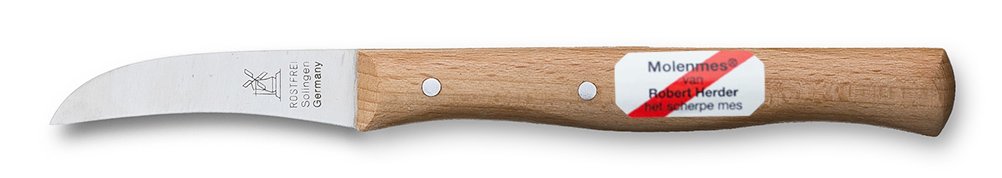 Robert Herder Molenmes "Schilmes" krom gebogen RVS