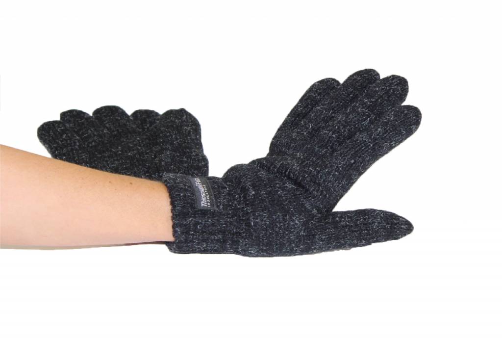 Handschoen Thinsulate Dames Zwart/Grijs gespikkeld