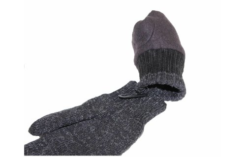 Handschoen Thinsulate Dames Zwart/Grijs gespikkeld