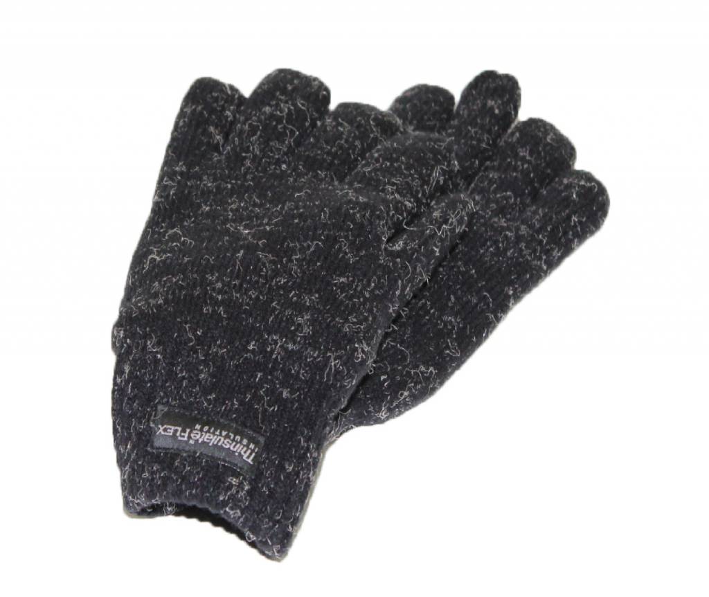 Handschoen Thinsulate Heren Zwart/Grijs gespikkeld Handschoen Thinsulate Heren Zwart/Grijs gespikkeld
