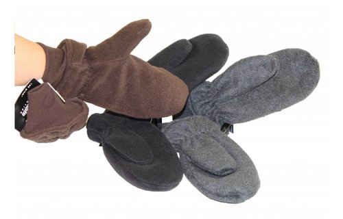 Dames Wanten Dubbel Fleece /Thinsulate Met boord in verschillende kleuren