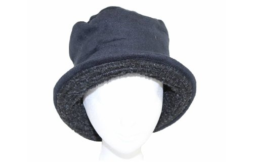 Dames Hoedje Fleece / Teddy met boord Zwart