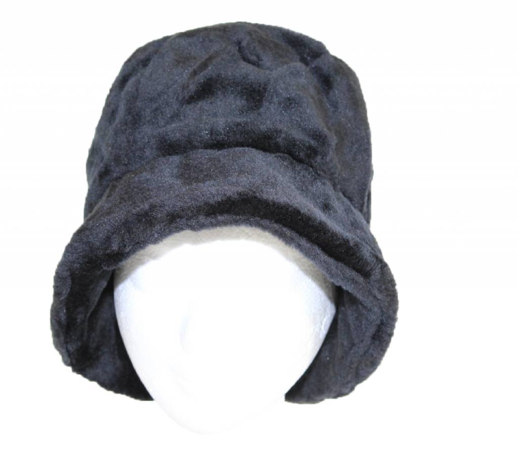 Dames Hoedje Pels / Bont met boord Zwart Dames Hoedje Pels / Bont met boord Zwart