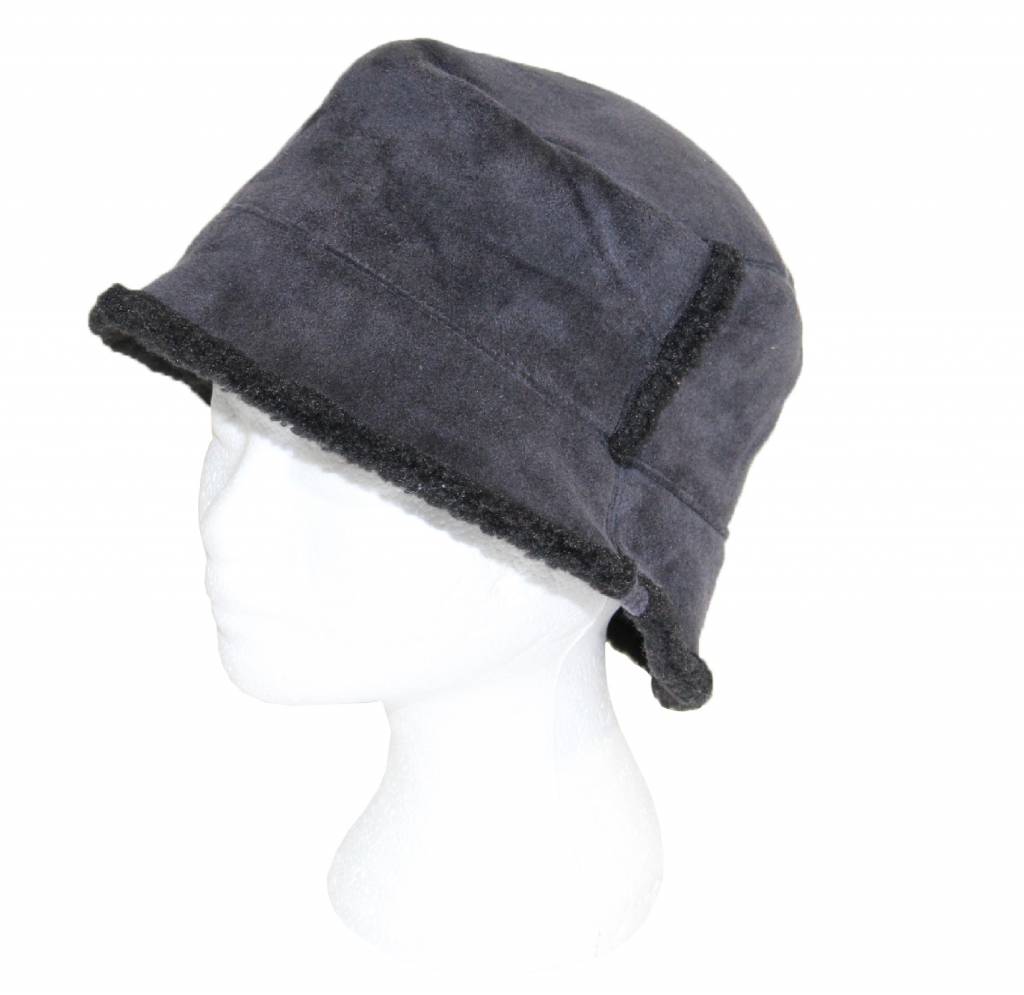 Dames Hoedje Daim Zwart
