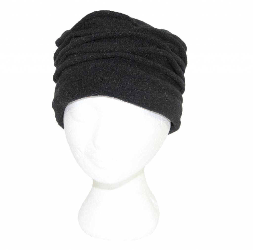 Dames Hoedje Fleece Milano in Beige en Zwart Dames Hoedje Fleece Milano in Beige en Zwart