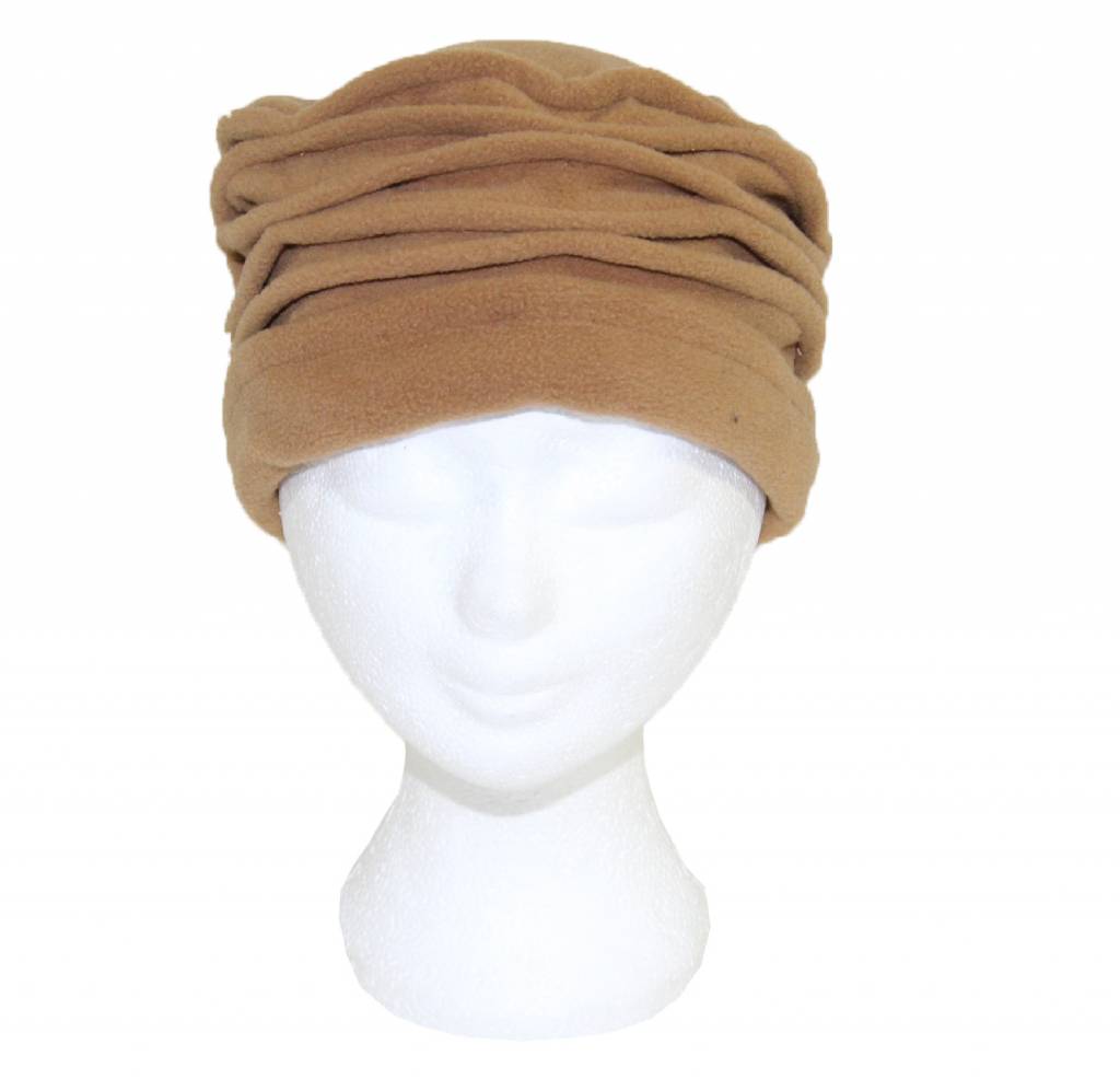 Dames Hoedje Fleece Milano in Beige en Zwart Dames Hoedje Fleece Milano in Beige en Zwart