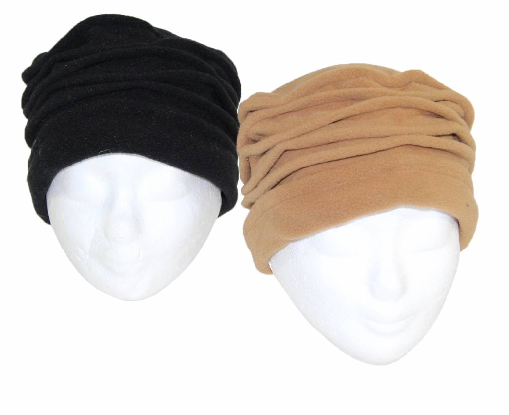Dames Hoedje Fleece Milano in Beige en Zwart Dames Hoedje Fleece Milano in Beige en Zwart