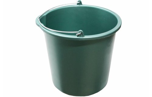 Huishoudemmer 12 liter  metallic groen