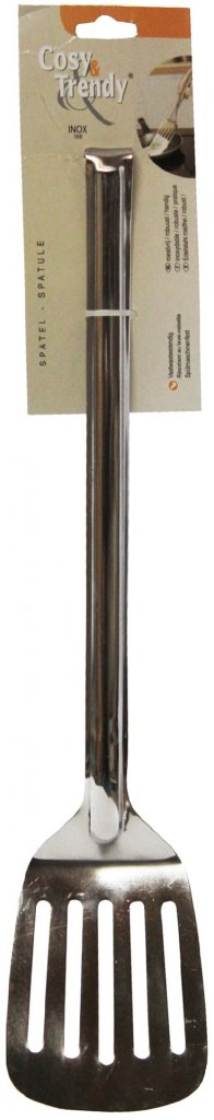 Spatel / Bakspaan inox gebogen open Spatel / Bakspaan inox gebogen open