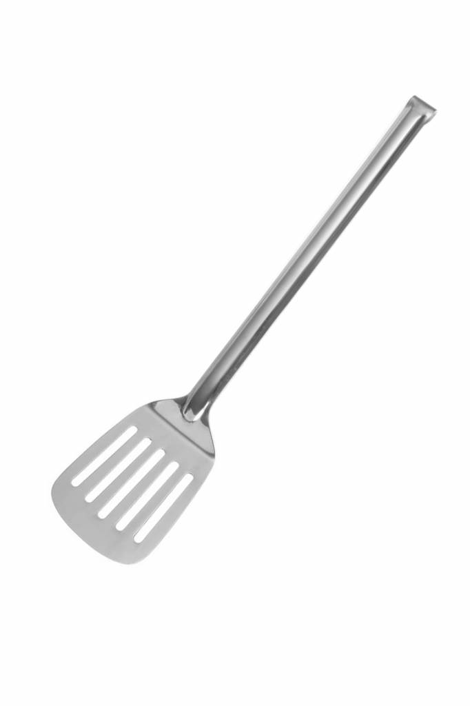 Spatel / Bakspaan inox gebogen open Spatel / Bakspaan inox gebogen open