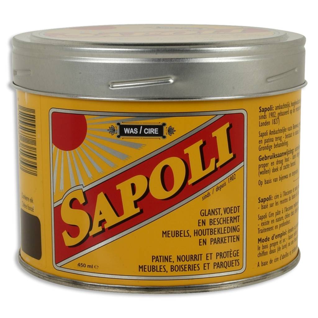 SAPOLI Vaste Boenwas "Midden Eik" 450ml SAPOLI Vaste Boenwas "Midden Eik" 450ml