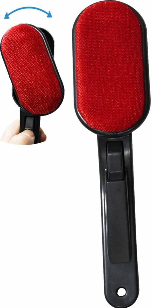 Magic kledingborstel zwart met Draaifunctie