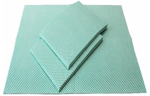 Dweil Viscose Groen  geruit 50x70cm  ( 3 st.)  extra hygiëne