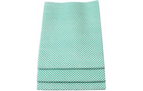 Dweil Viscose Groen  geruit 50x70cm  ( 3 st.)  extra hygiëne
