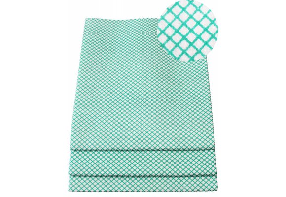 Dweil Viscose Groen  geruit 50x70cm  ( 3 st.)  extra hygiëne
