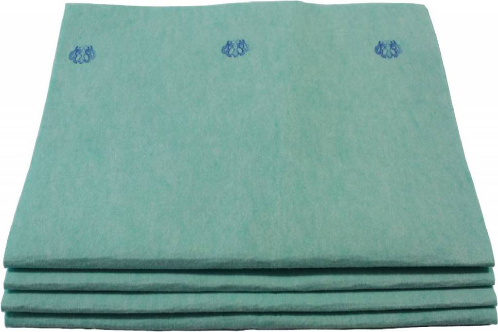 Viscose Dweil Groen 4 st. 60 X 70 cm. "Groen Kroon Dweil"