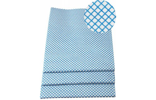 Dweil Viscose Blauw  geruit 50x70cm  ( 3 st.)  extra hygiëne