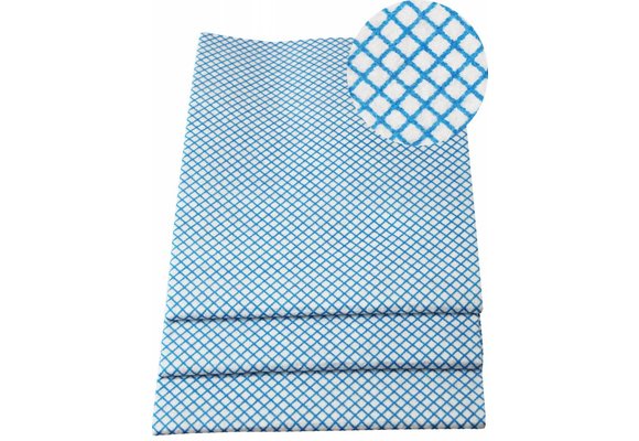 Dweil Viscose Blauw  geruit 50x70cm  ( 3 st.)  extra hygiëne