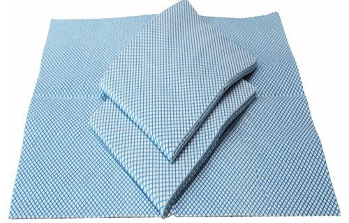 Dweil Viscose Blauw  geruit 50x70cm  ( 3 st.)  extra hygiëne
