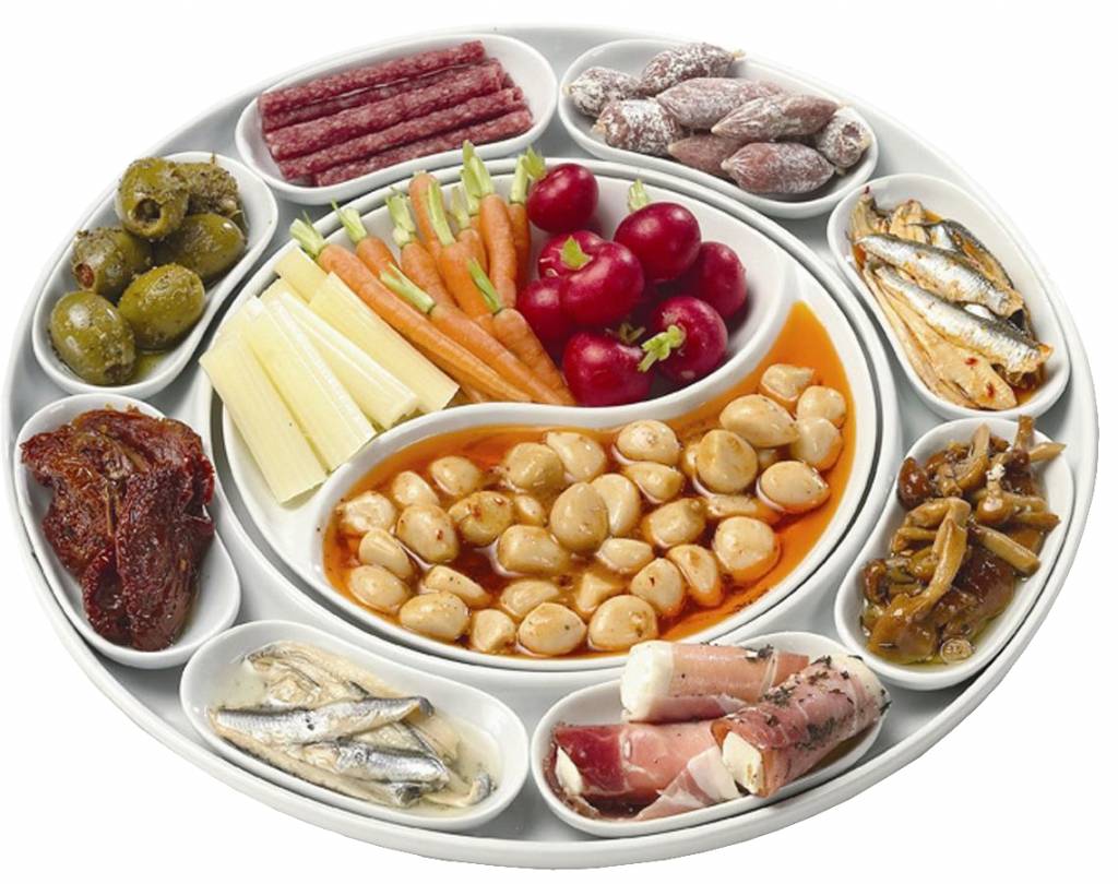 Tapasschotel 10-delig Porselein