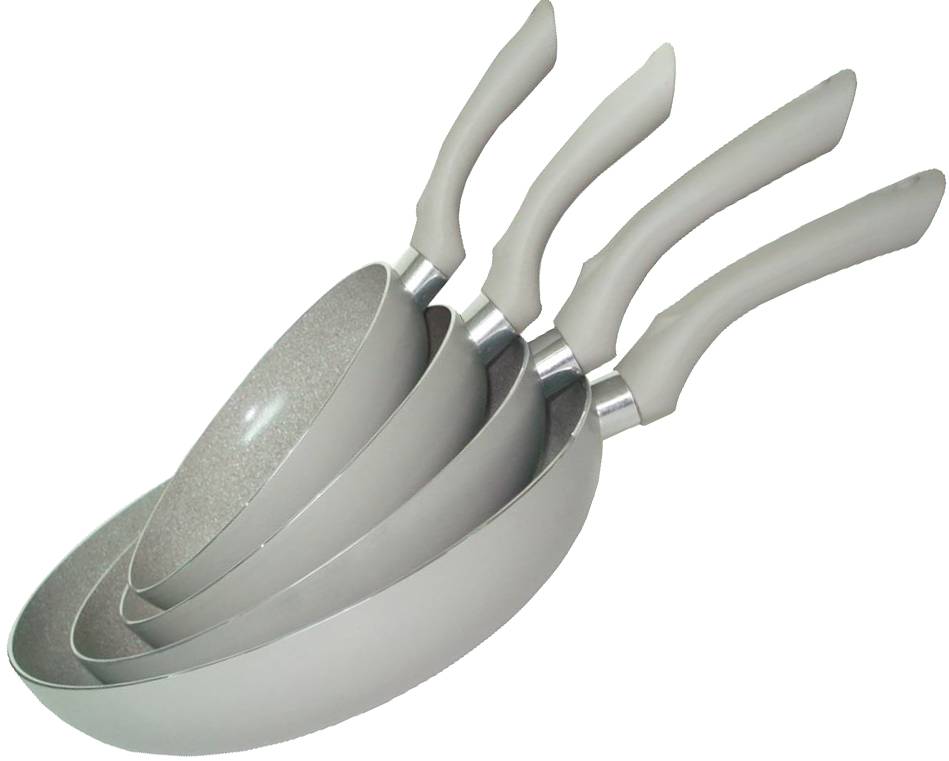 Pannenset 4-delig  Marble 20-24-28-32 cm.