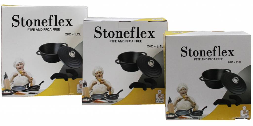 Kookpot + Deksel  Stoneflex / Inductie