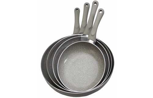 Pannenset 4-delig  Marble 20-24-28-32 cm.