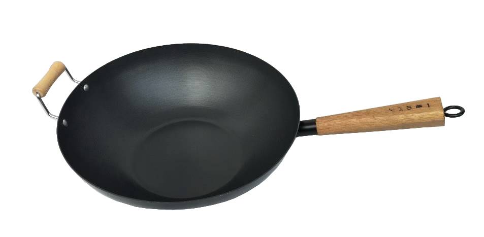 Wok 35 cm.   Staal