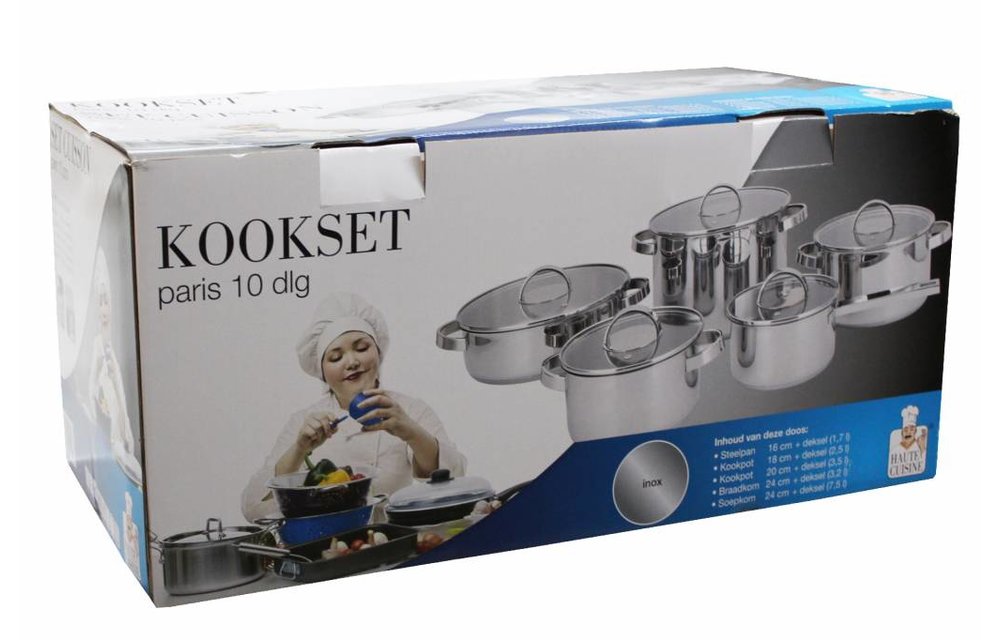 Kookset / Pannenset Paris 10-delig Kookset / Pannenset Paris 10-delig