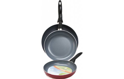 3-delige Pannenset Natura   20-24-28 cm.