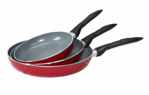 3-delige Pannenset Natura   20-24-28 cm.