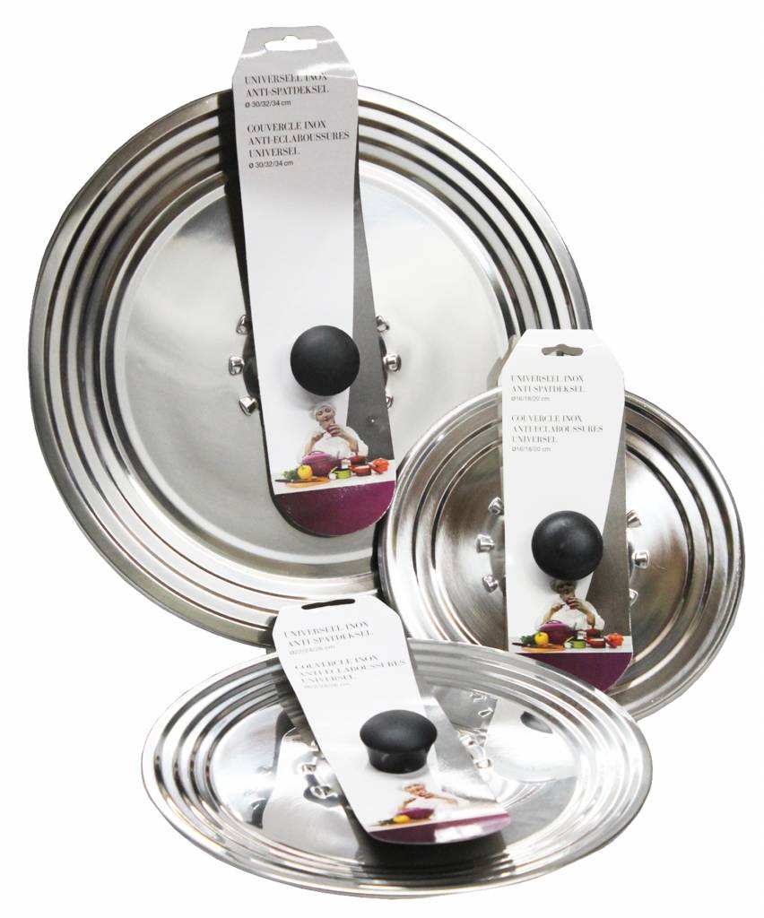 Anti-spatdeksel  Inox  verschillende maten Anti-spatdeksel  Inox  verschillende maten