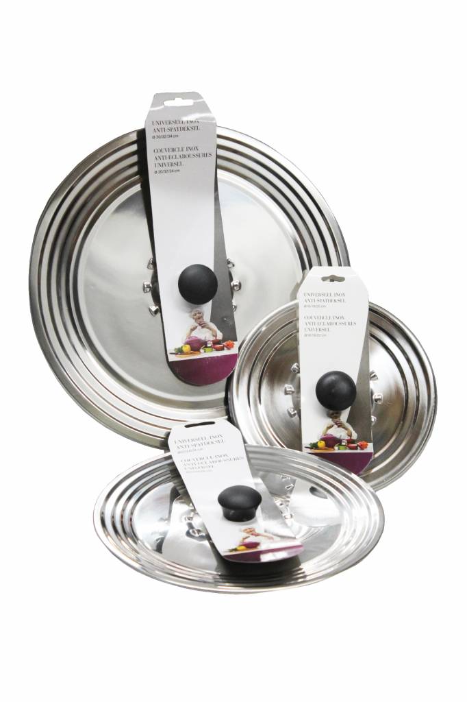 Anti-spatdeksel  Inox  verschillende maten Anti-spatdeksel  Inox  verschillende maten